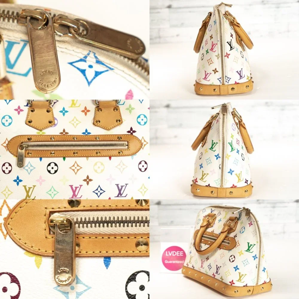 LOUIS VUITTON Alma PM Multicolor White Takashi Murakami - EUC - Picture 8 of 16